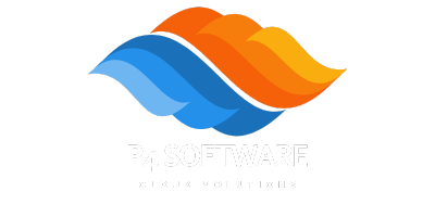 P4 Software — White Square Logo